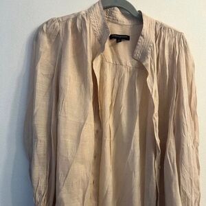 Button down cream/tan top - banana republic